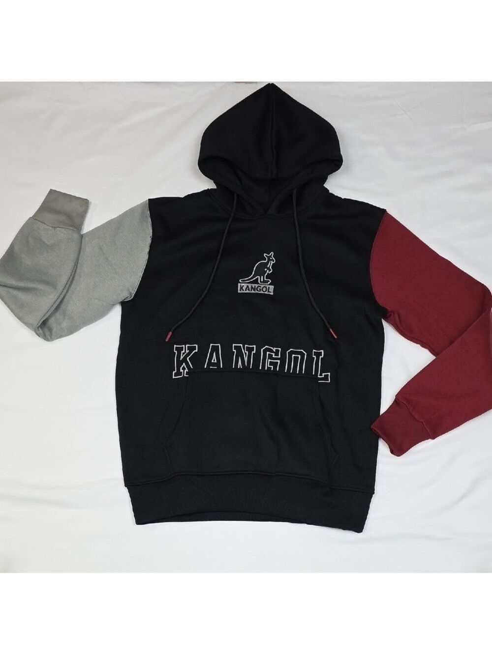 Kangol Boys XXL Black, Gray, and Red Hoodie